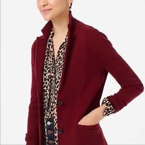 Maroon J.Crew Factory Sophie Sweater Blazer